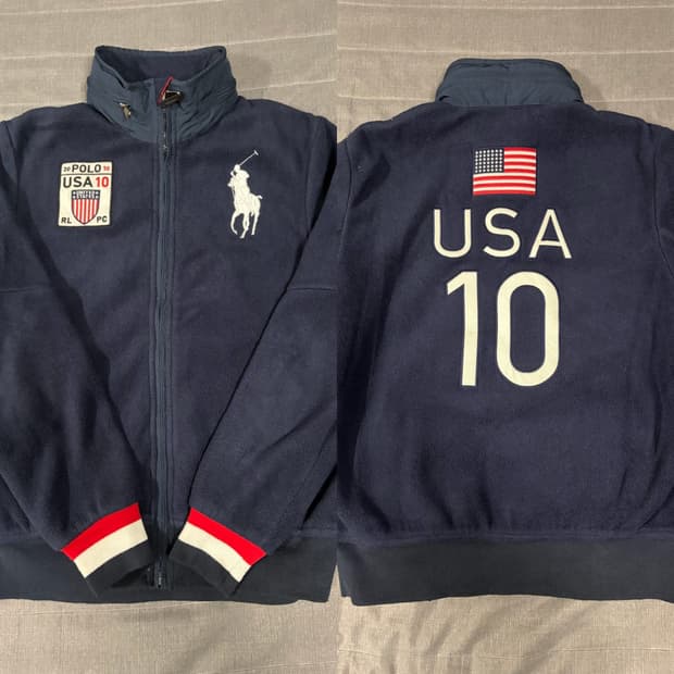 대장급)폴로 빅포니 치프키프 usa 성조기 플리스 집업