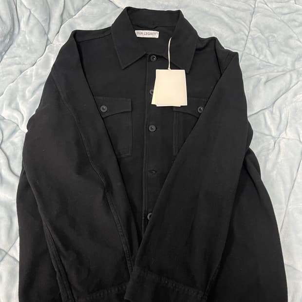 아워레가시 이브닝 코치 자켓 브러쉬드 코튼 블랙