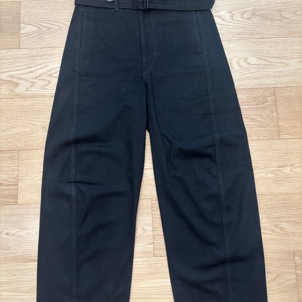 르메르 트위스트 벨티드 팬츠 블랙 m