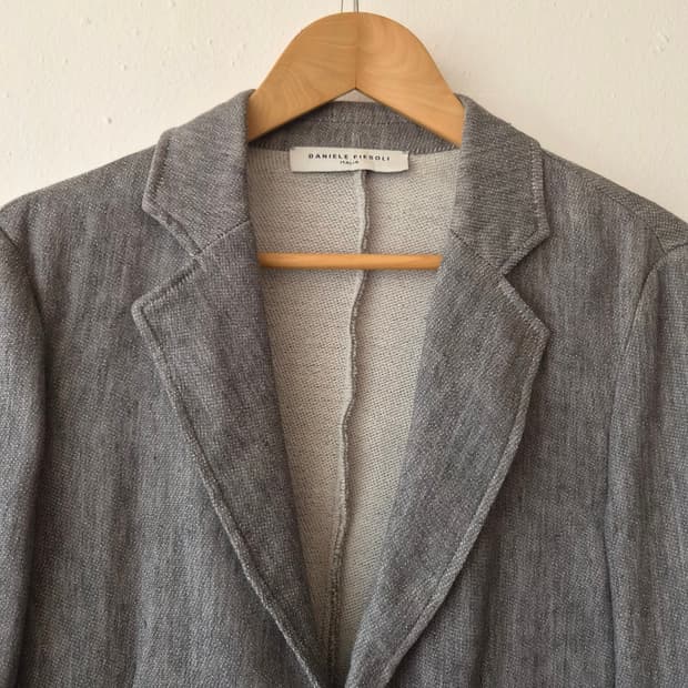 다니엘레 피에솔리 시리즈 남녀공용 그레이린넨자켓 95사이즈