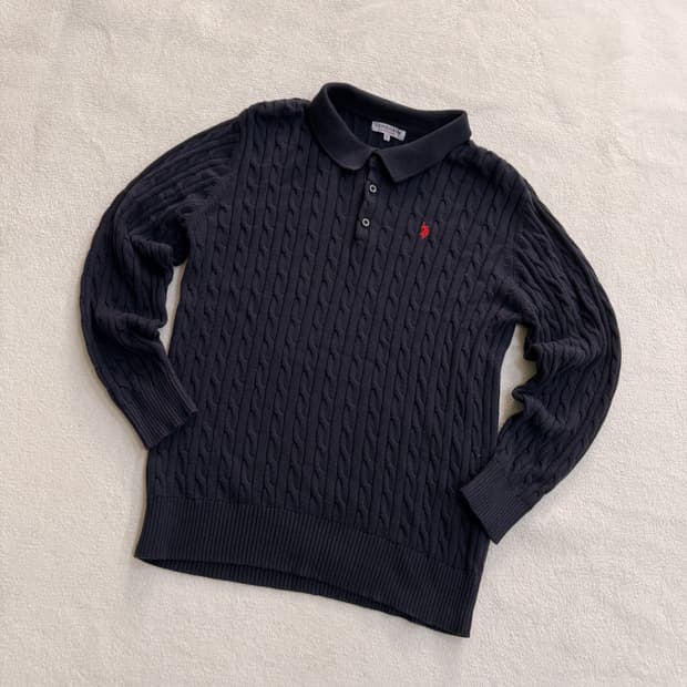 3XL 유에스폴로 긴팔 카라 니트 0622T1