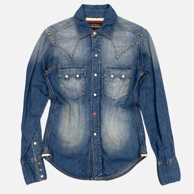 vintage western detail denim shirt