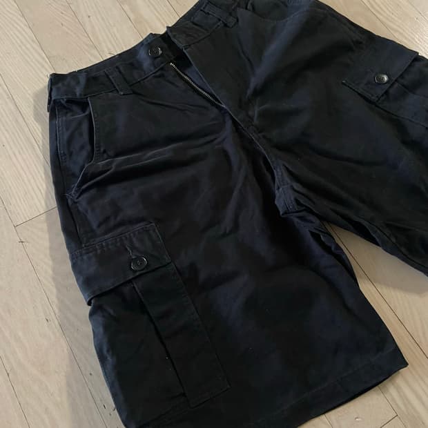 블랙 버뮤다 카고팬츠 M