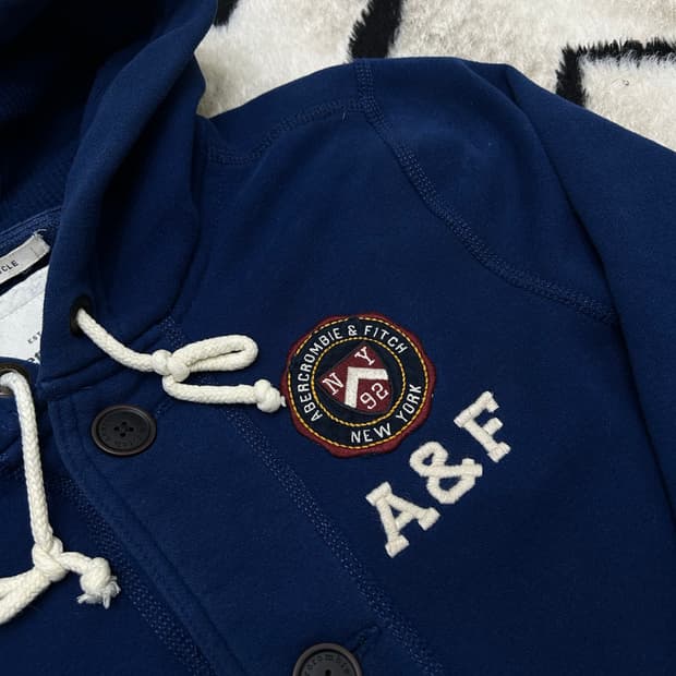 [S]아베크롬비 후드집업 자켓/블루네이비/기모