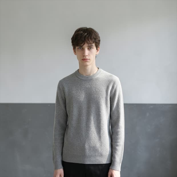 M/ 띠어리 메리노울 골지 니트