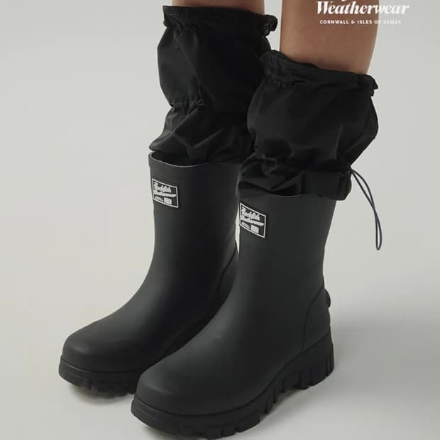 새상품)락피쉬웨더웨어 퍼프 레그 워머/다크그레이