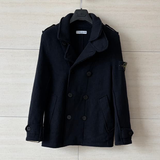 스톤아일랜드 아카이브 피코트 정품 블랙