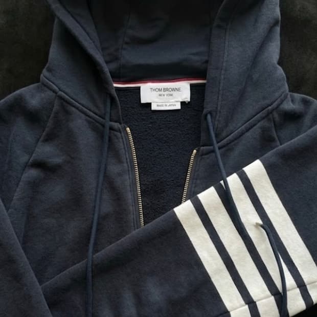 톰브라운 네이비 후드집업  3사이즈
