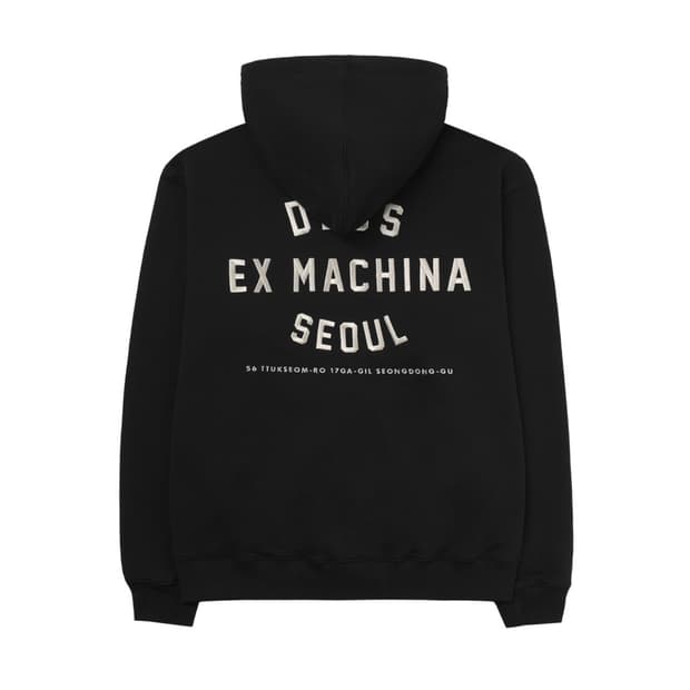데우스 엑스 마키나 컬리지 서울 어드레스 후드 집업 블랙