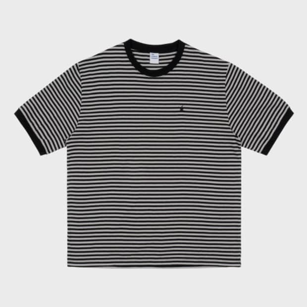 더콜디스트모먼트 더콜디 mini logo stripe ringer T