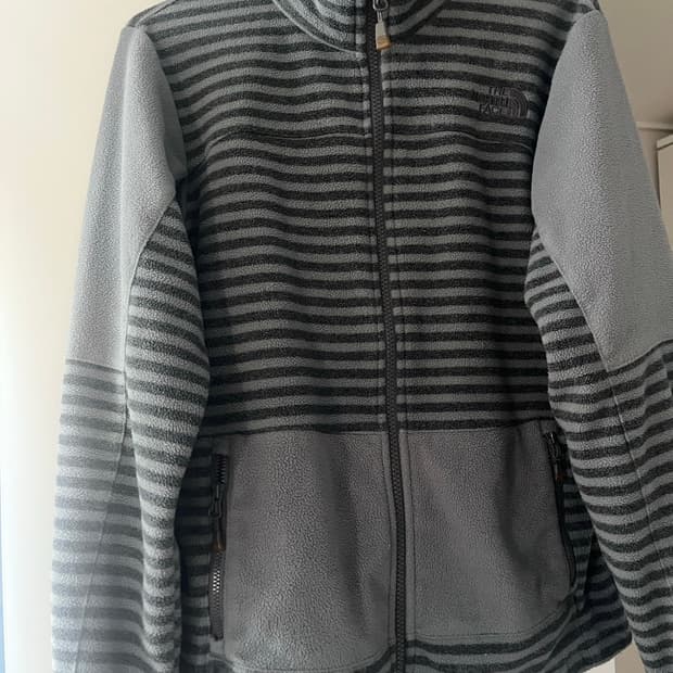 노스페이스 스트라이프 후리스 자켓