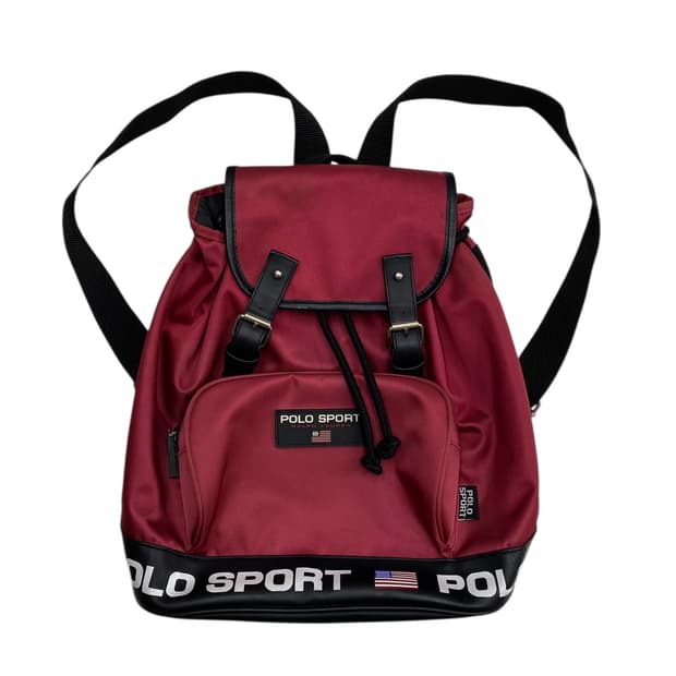 폴로 90s y2k 레드백팩