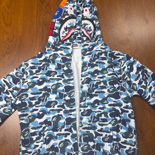 정품)베이프 샤크후드 ABC 후드 블루 급처합니다