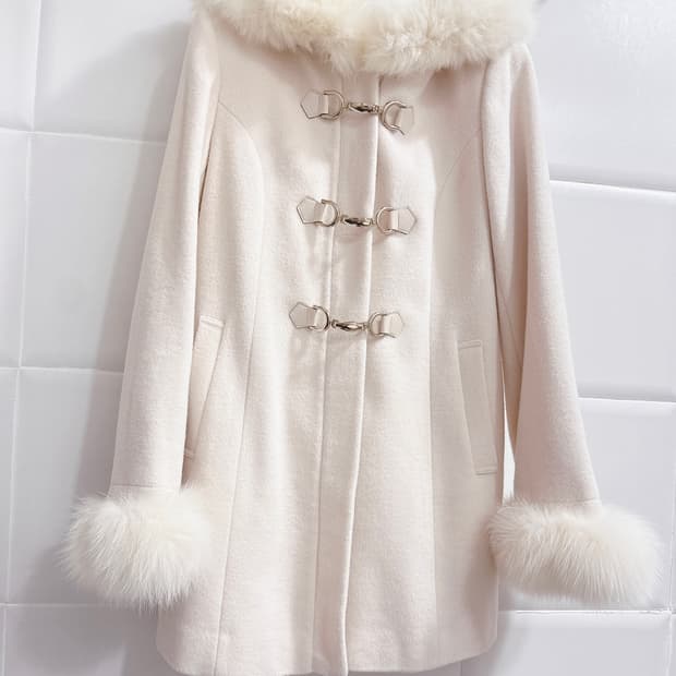 세실맥비 베이비핑크 더플 폭스퍼 코트 떡볶이 코트 Cecil McBee