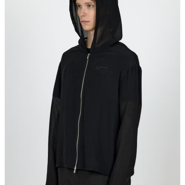 MPa VEIL CREPE HOODED ZIP JACKET M