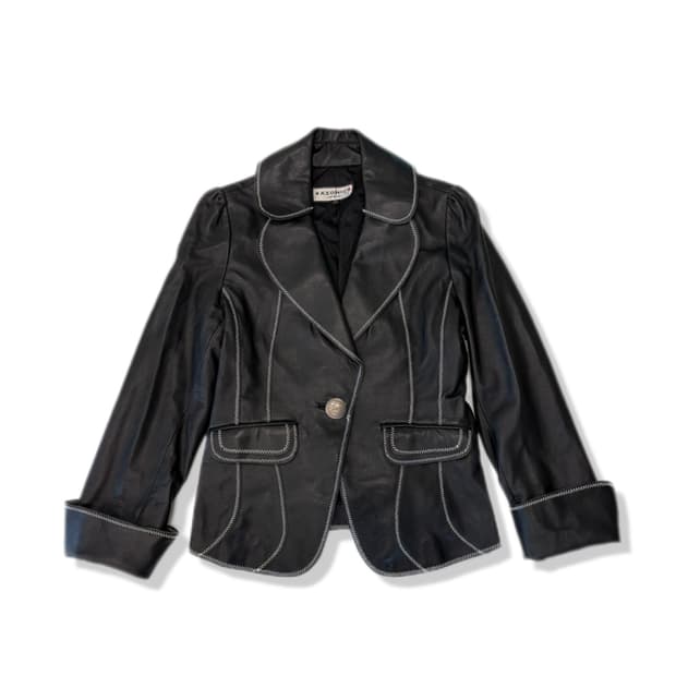 vintage stitch sheepskin jacket