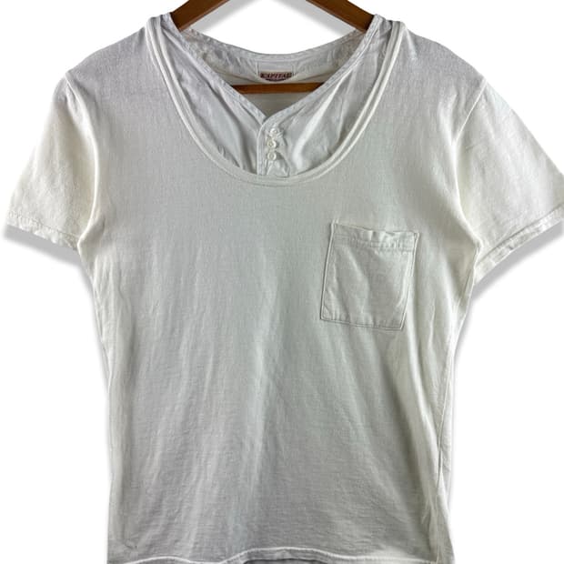 Kapital Henley Neck Layered T-Shirt3373