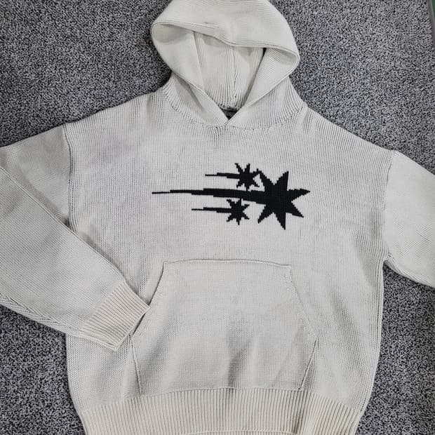 나이스고스트클럽 샤이닝 니트 후드티 