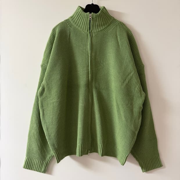 새상품 남자 세로골지 니트 집업