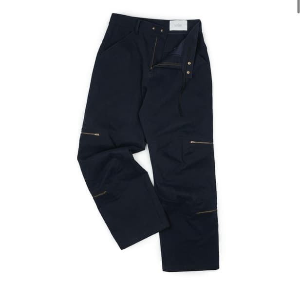 yiyae labor zipper pants navy