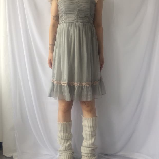 Flower point sleeveless onepiece