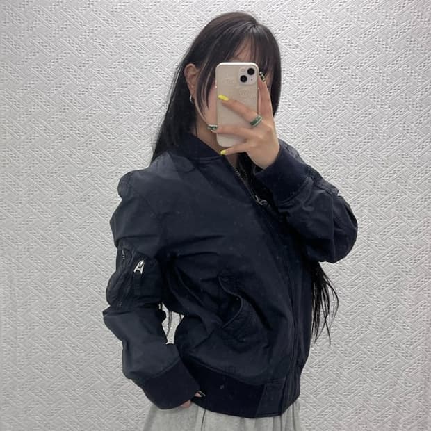 후아유 캐주얼 모던시크 바이커 항공점퍼 L C07422