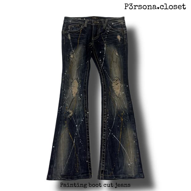 Painting boot cut jeans