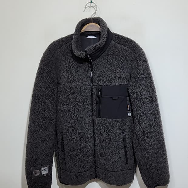 (90) 블랙야크 플리스 점퍼 차콜 뽀글이 후리스 자켓 