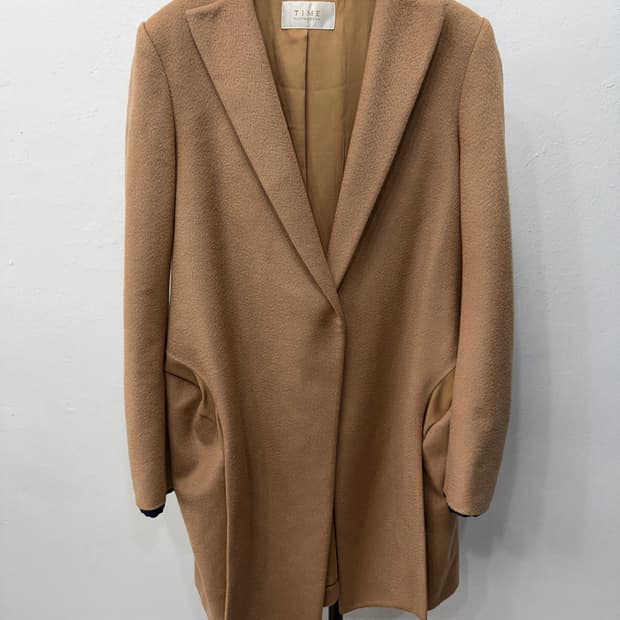 정품) TIME 타임 한섬 캐시미어100 블렌드 코트 82