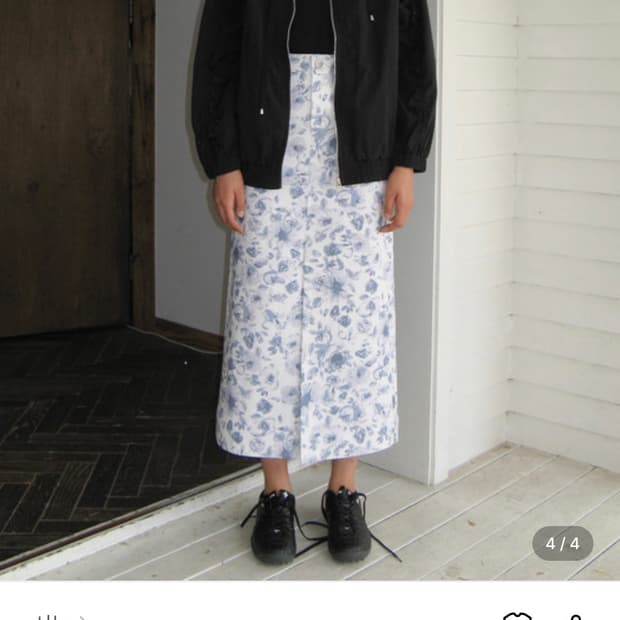 시눈 플라워 프린팅 스커트