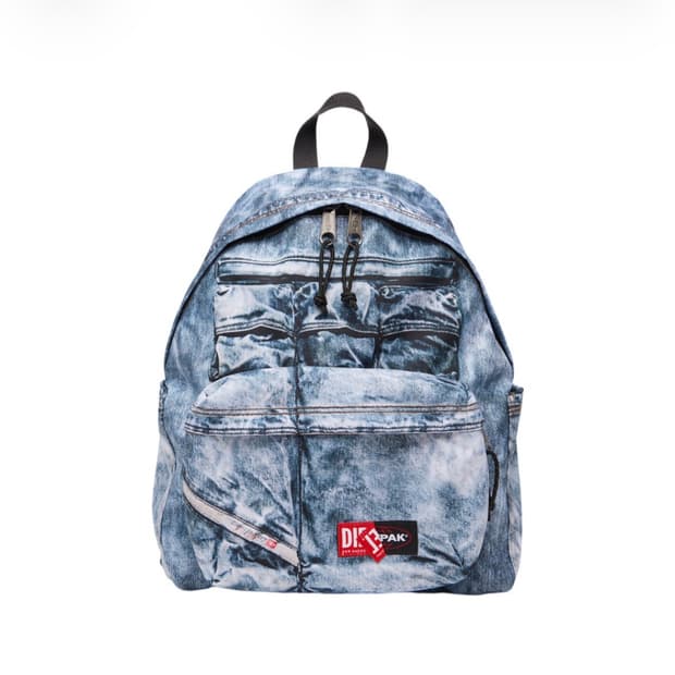 디젤 x 이스트팩 백팩 가방 데님 블루 (새상품)