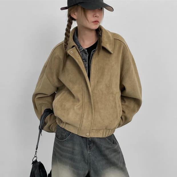 블랙업 월터 스웨이드 블루종 점퍼