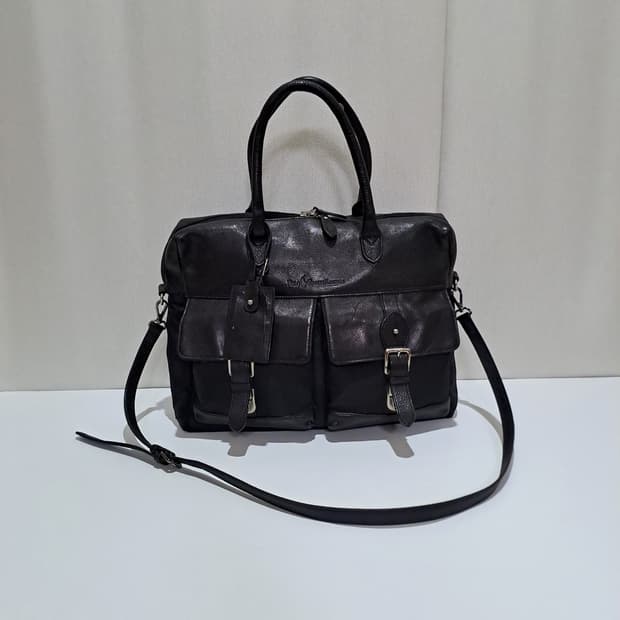 (택포) 폴로랄프로렌 가죽 배색 투포켓 서류가방 파우치 B425