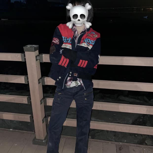 걸스힙합 펑크 베이스볼자켓