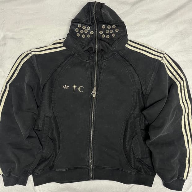 [XL]아디다스 떠그클럽 후드집업 블랙