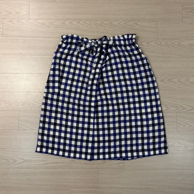 me Issey miyake 이세이미야케 시어서커 체크 미디스커트