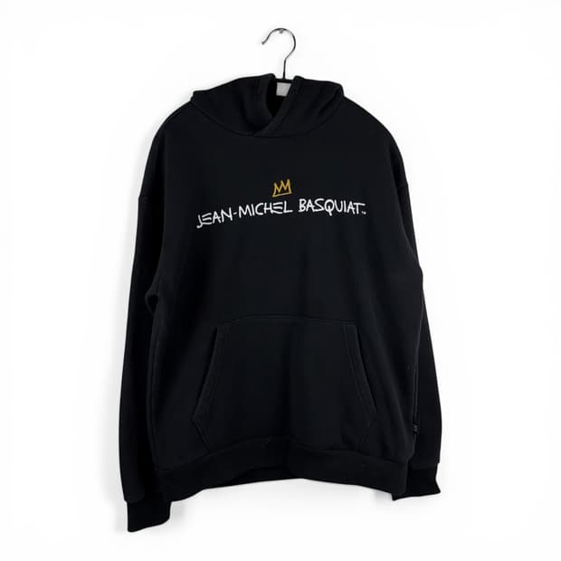 95) 장미쉘바스키아 로고 후드 티 블랙