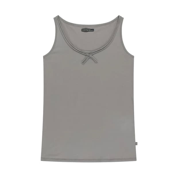 코이세이오038 raw edge sleeveless grey
