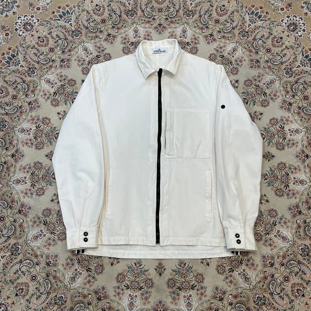 스톤아일랜드 브러쉬드 코튼 오버 셔츠 자켓