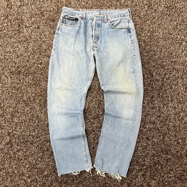 리바이스 501 USA 워싱 데님 팬츠
