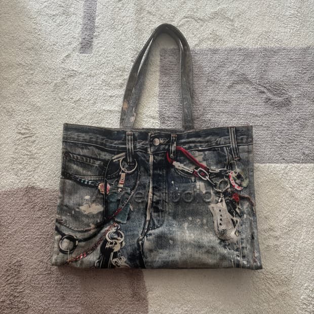 아크네스튜디오 트롱프뢰유 데님 토트백