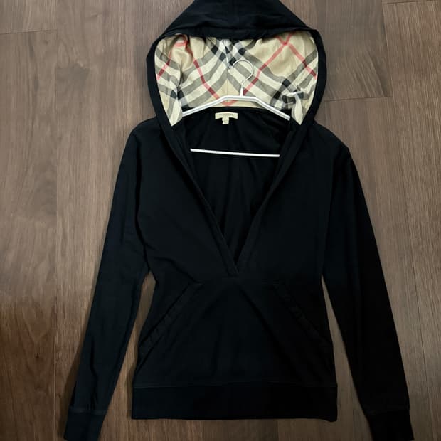 버버리 슬림 후드 롱 슬리브