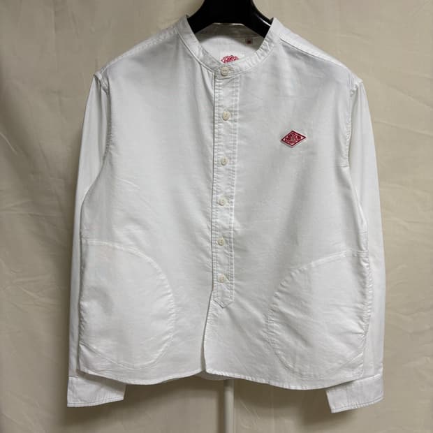 단톤 JAPAN MADE 코튼 밴드카라 셔츠 / 화이트, 36