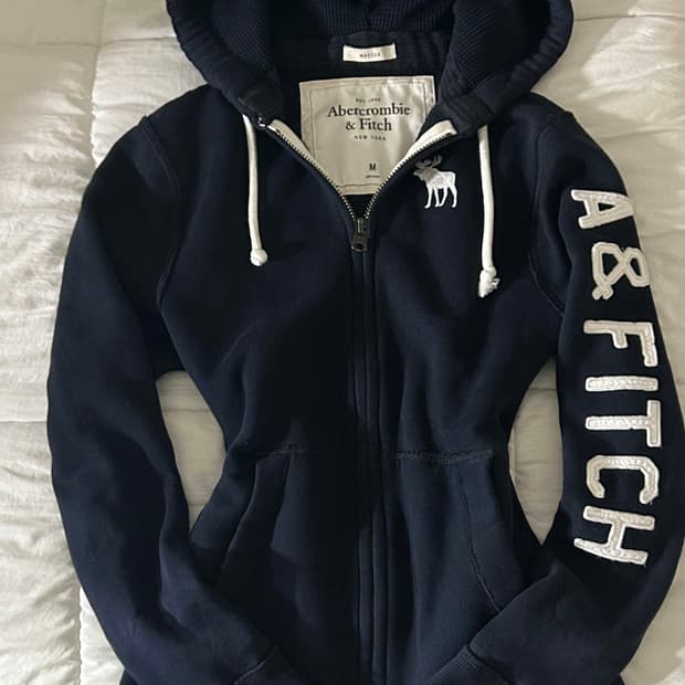 아베크롬비 개대장 다크네이비 후드집업