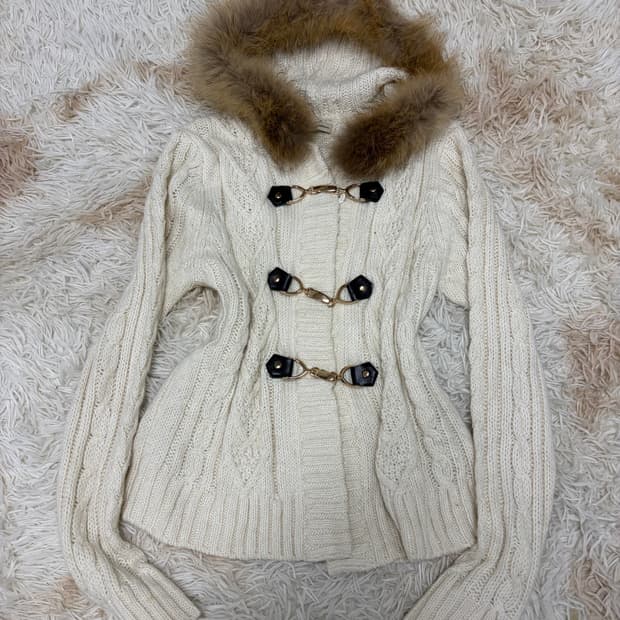 모리걸 니혼진 울프죠 니트 아우터 가디건 라떼갸루 00s