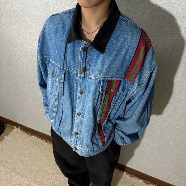 마리떼 프랑소와 저버 90s 패턴 데님 자켓