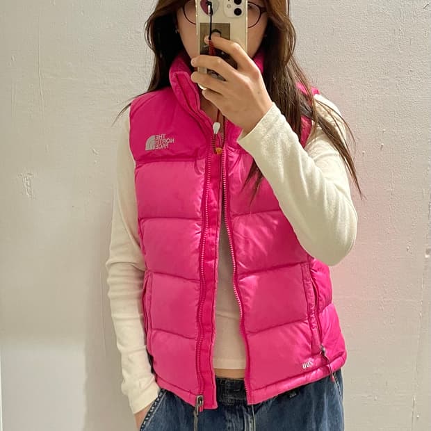 THE NORTH FACE y2k pink padding vest
