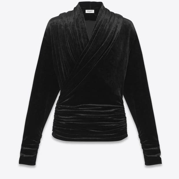 [스키즈 방찬님 착용] 생로랑 23AW 벨벳 탑