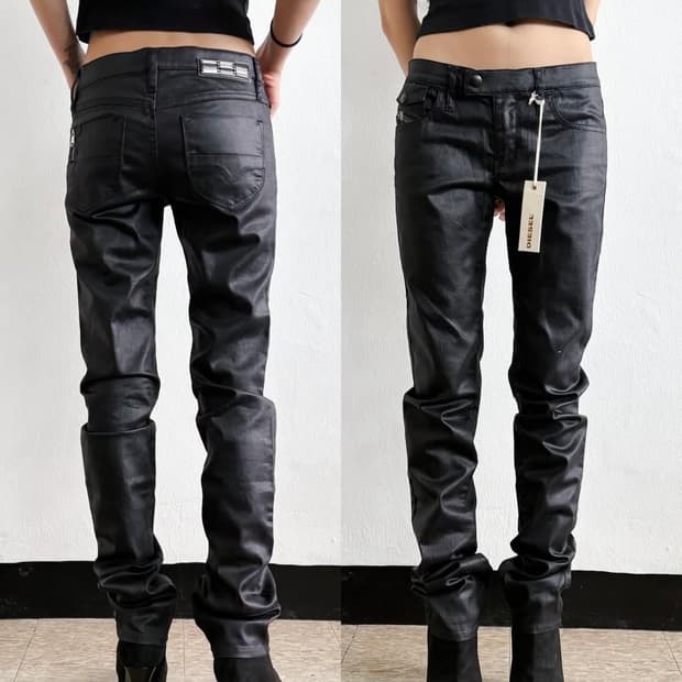 Diesel wax coated jean
