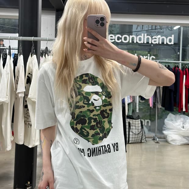 베이프 ABC 카모 빅사루 헤드 반팔 티셔츠